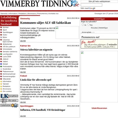 vimmerbytidning.se startsida 2010