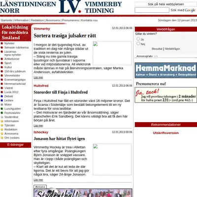 vimmerbytidning.se startsida 2013