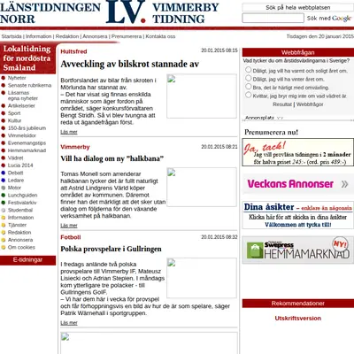 vimmerbytidning.se startsida 2015