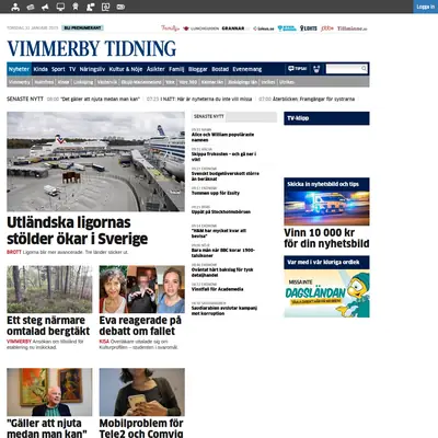 vimmerbytidning.se startsida 2019