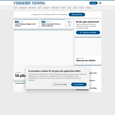 vimmerbytidning.se startsida 2020