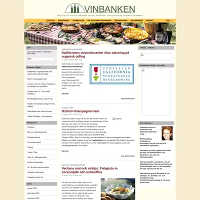 Vinbanken.se startsida 2010