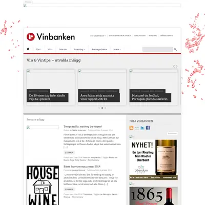 Vinbanken.se startsida 2014