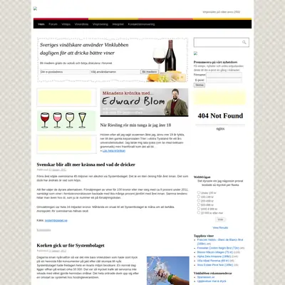 Vinklubben startsida 2012