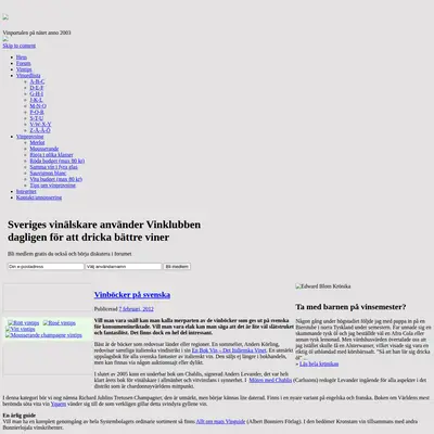 Vinklubben startsida 2013