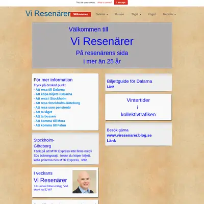 Vi Resenärer startsida 2018