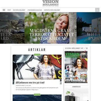 VISION HÖGLANDET startsida 2018
