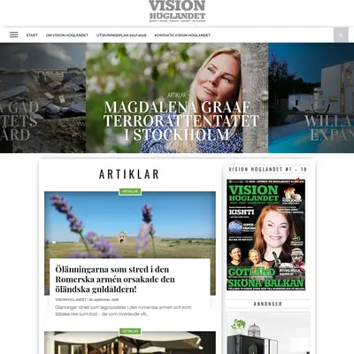 VISION HÖGLANDET startsida 2019