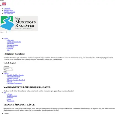 www.visitmunkfors.se startsida 2019