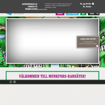 www.visitmunkfors.se startsida 2021
