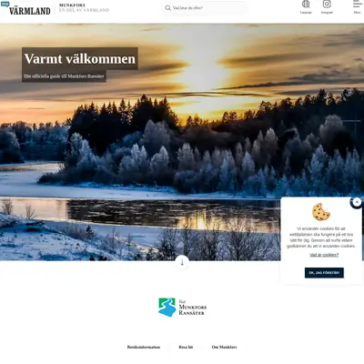 www.visitmunkfors.se startsida 2022