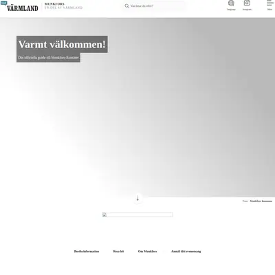 www.visitmunkfors.se startsida 2025