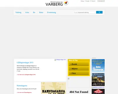 VisitVarberg startsida 2013