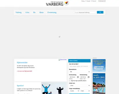 VisitVarberg startsida 2015