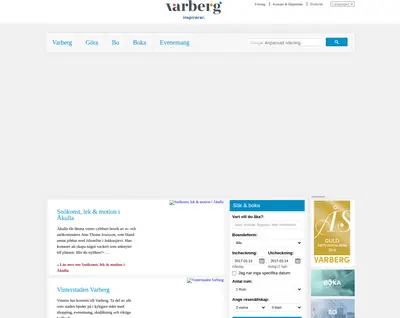 VisitVarberg startsida 2017