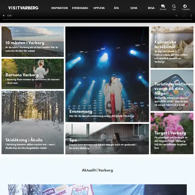 VisitVarberg startsida 2019