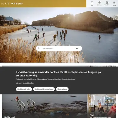 VisitVarberg startsida 2025