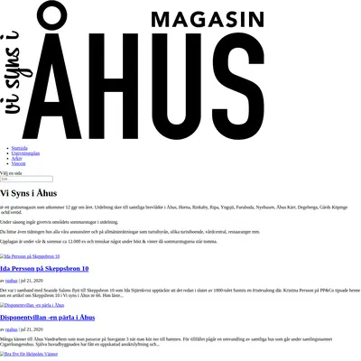 VI SYNS I ÅHUS startsida 2020