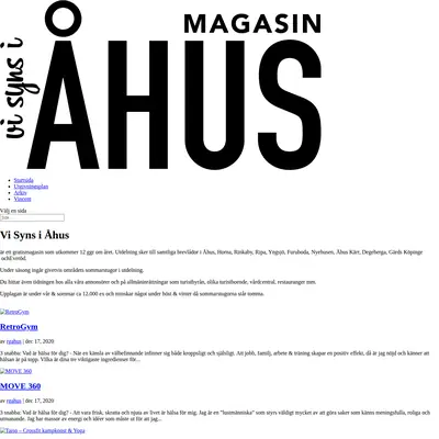 VI SYNS I ÅHUS startsida 2021