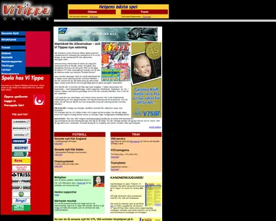 Vi Tippa startsida 2003