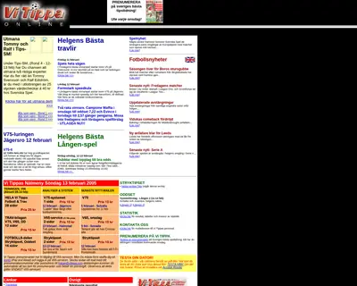 Vi Tippa startsida 2005