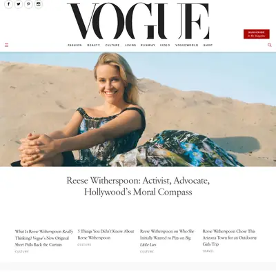 VOGUE startsida 2019