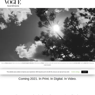 VOGUE SCANDINAVIA startsida 2020