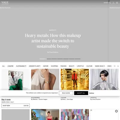 VOGUE SCANDINAVIA startsida 2022