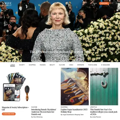 VOGUE SCANDINAVIA startsida 2026