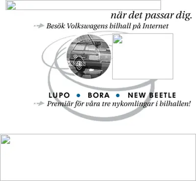 Volkswagen Magasin startsida 1999
