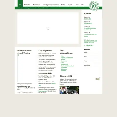 vorsteh.se startsida 2013