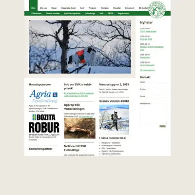 vorsteh.se startsida 2019