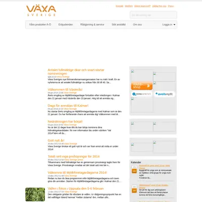 Växa Nytt startsida 2014