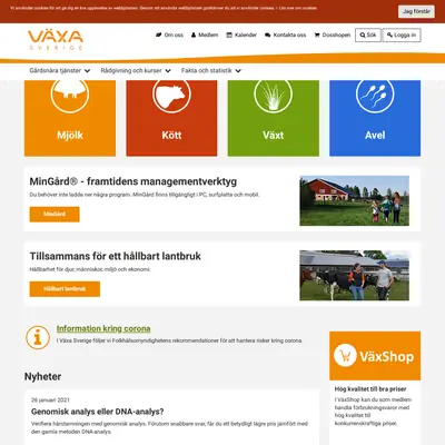 Växa Nytt startsida 2021
