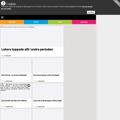 vxonews.se startsida 2016