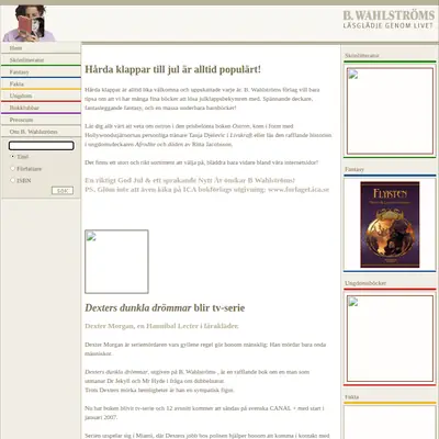 www.wahlstroms.se startsida 2007