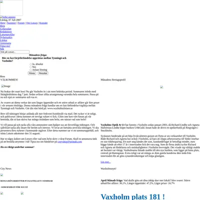 www.waxholmslotsen.se startsida 2007