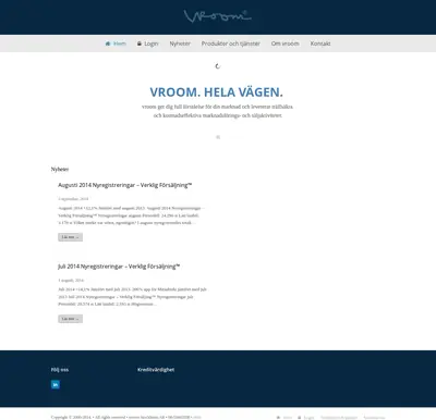 Vroom startsida 2014