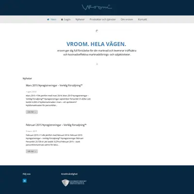Vroom startsida 2015
