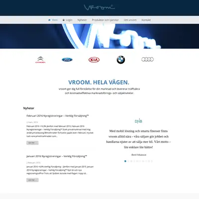 Vroom startsida 2016