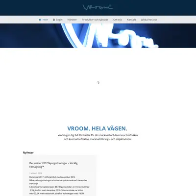 Vroom startsida 2018