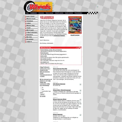Wheels & Power Magazine startsida 2005