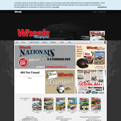 Wheels & Power Magazine startsida 2019