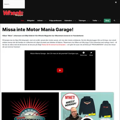 Wheels & Power Magazine startsida 2024