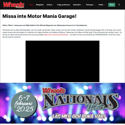 Wheels & Power Magazine startsida 2025