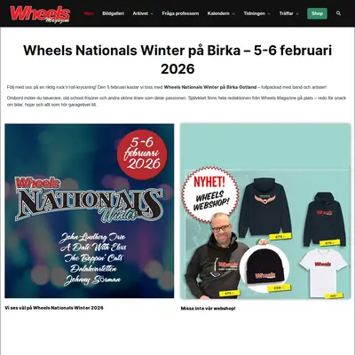 Wheels & Power Magazine startsida 2026