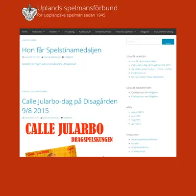 Uplandsspelmannen startsida 2015