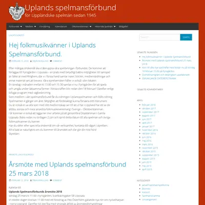 Uplandsspelmannen startsida 2018