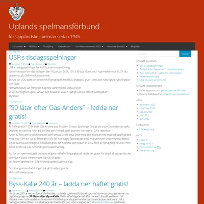 Uplandsspelmannen startsida 2024