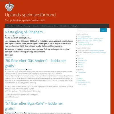 Uplandsspelmannen startsida 2025